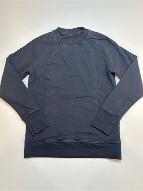Lululemon Scuba Crew Neck Kangaroo Pocket Pullover Sweatshirt Black